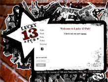 Tablet Screenshot of lucky13pubphilly.com